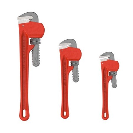 FLEMING SUPPLY Plumbers Pipe Wrench, 3-piece 14-Inch, 10-Inch, 8-Inch Set for Home Improvement Hand Wrenches 483788FUN